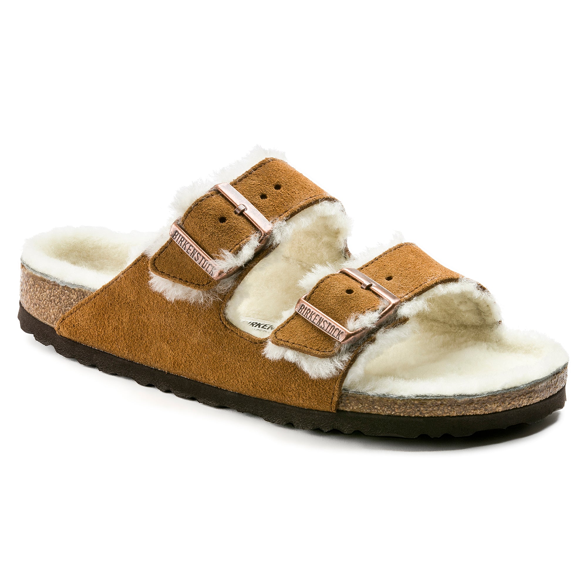 Birkenstock Limited Edition Arizona mink suede/natural shearling