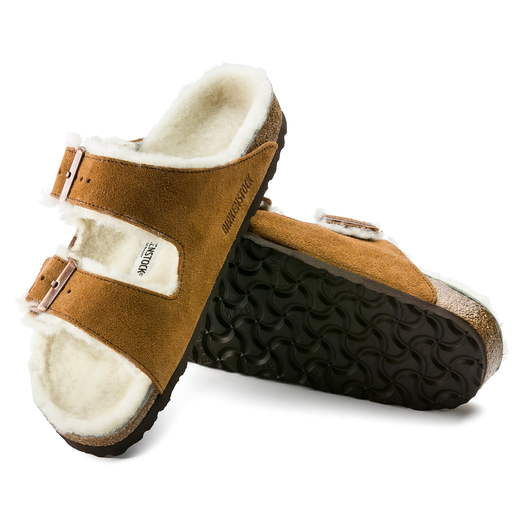 Birkenstock Limited Edition Arizona mink suede/natural shearling