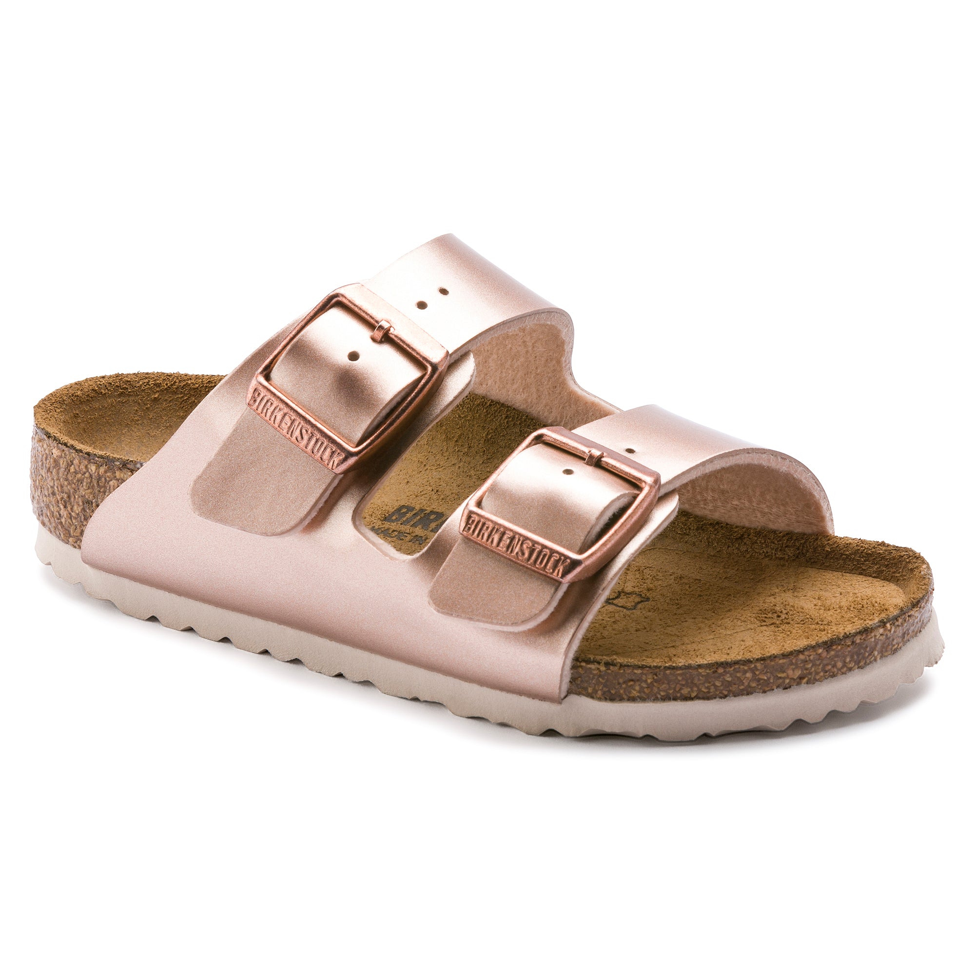 Birkenstock Kids Arizona electric metallic copper Birko-Flor