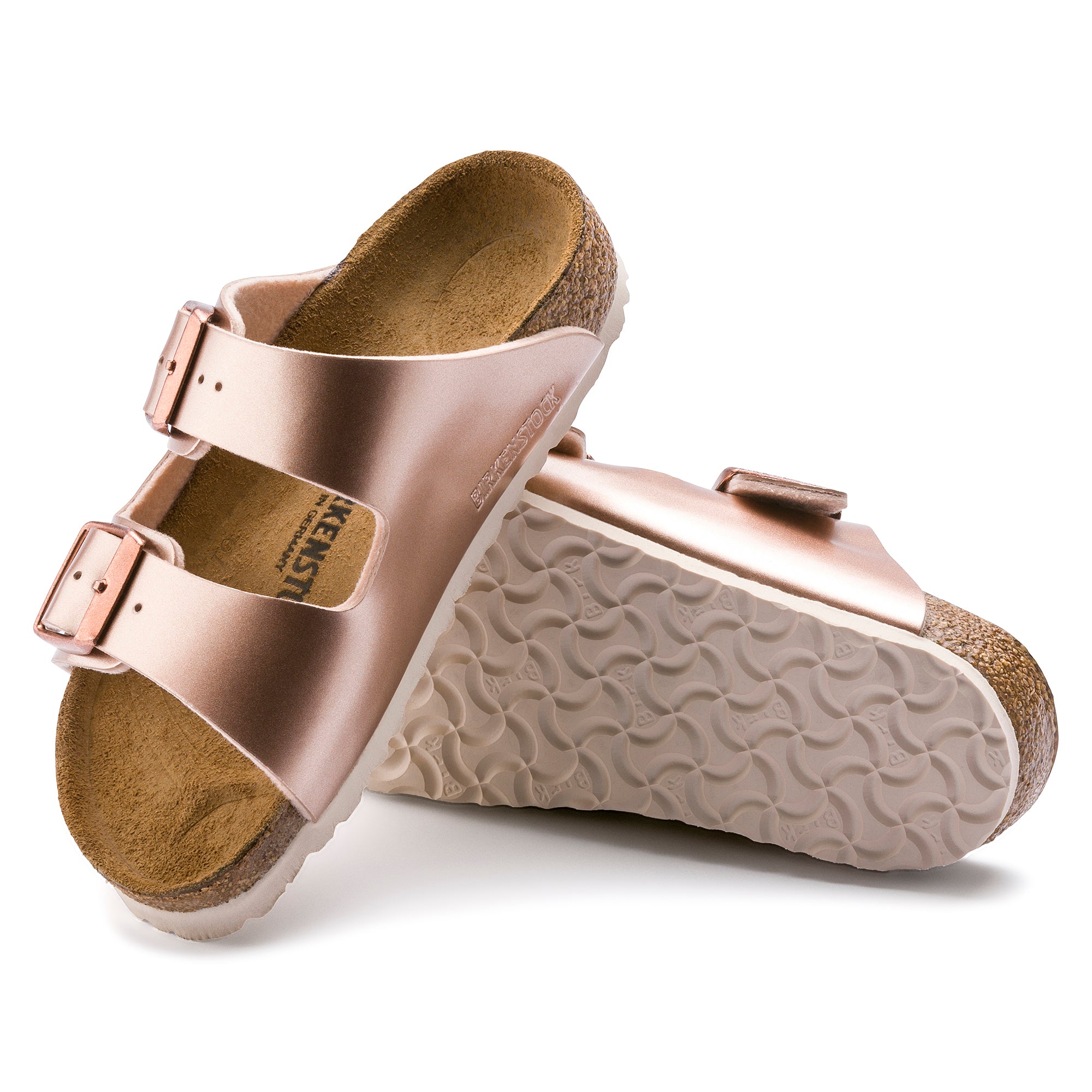 Birkenstock Kids Arizona electric metallic copper Birko-Flor