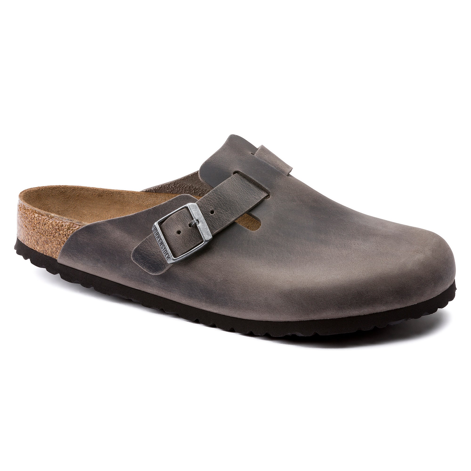 Birkenstock Boston Soft Footbed iron oiled leather