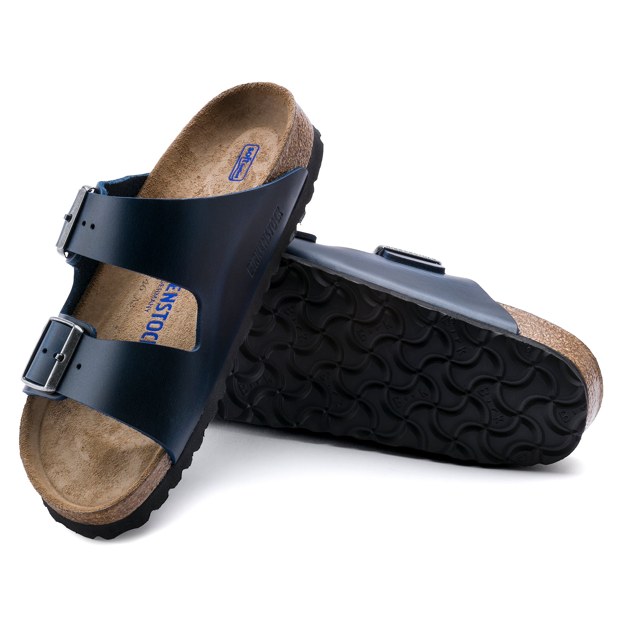 Birkenstock Arizona Soft Footbed blue oiled leather