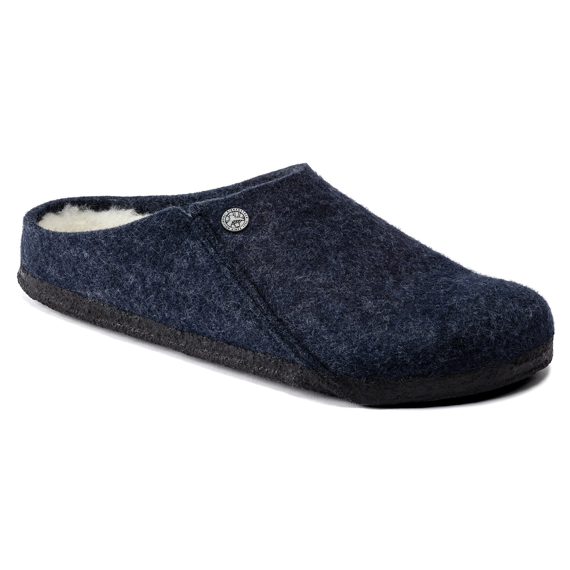 Birkenstock Limited Edition Zermatt dark blue wool/natural shearling