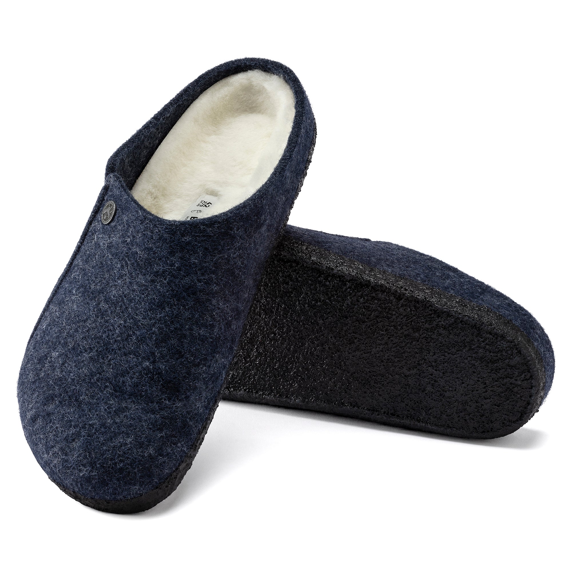 Birkenstock Limited Edition Zermatt dark blue wool/natural shearling