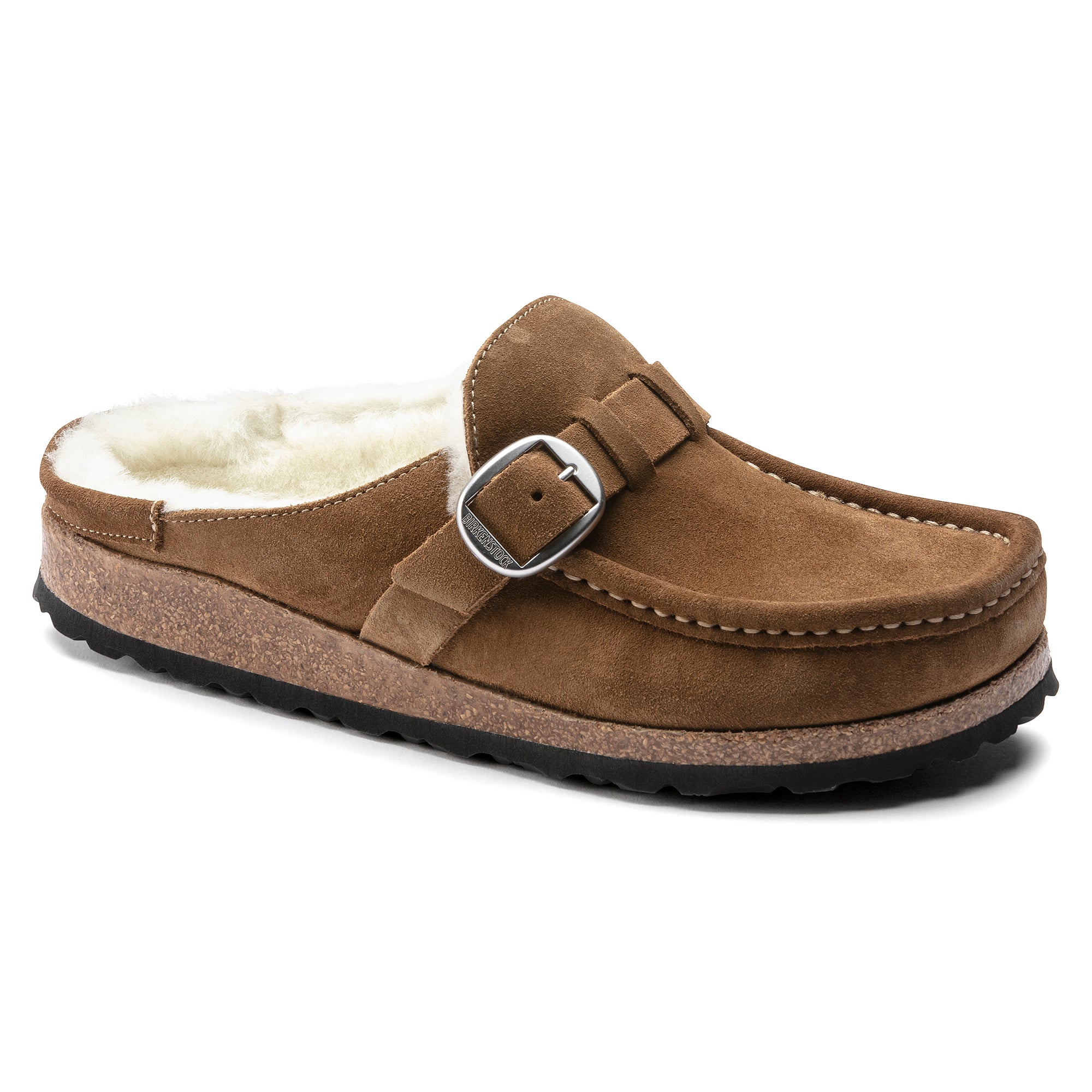 Birkenstock Limited Edition Buckley tea suede/natural shearling