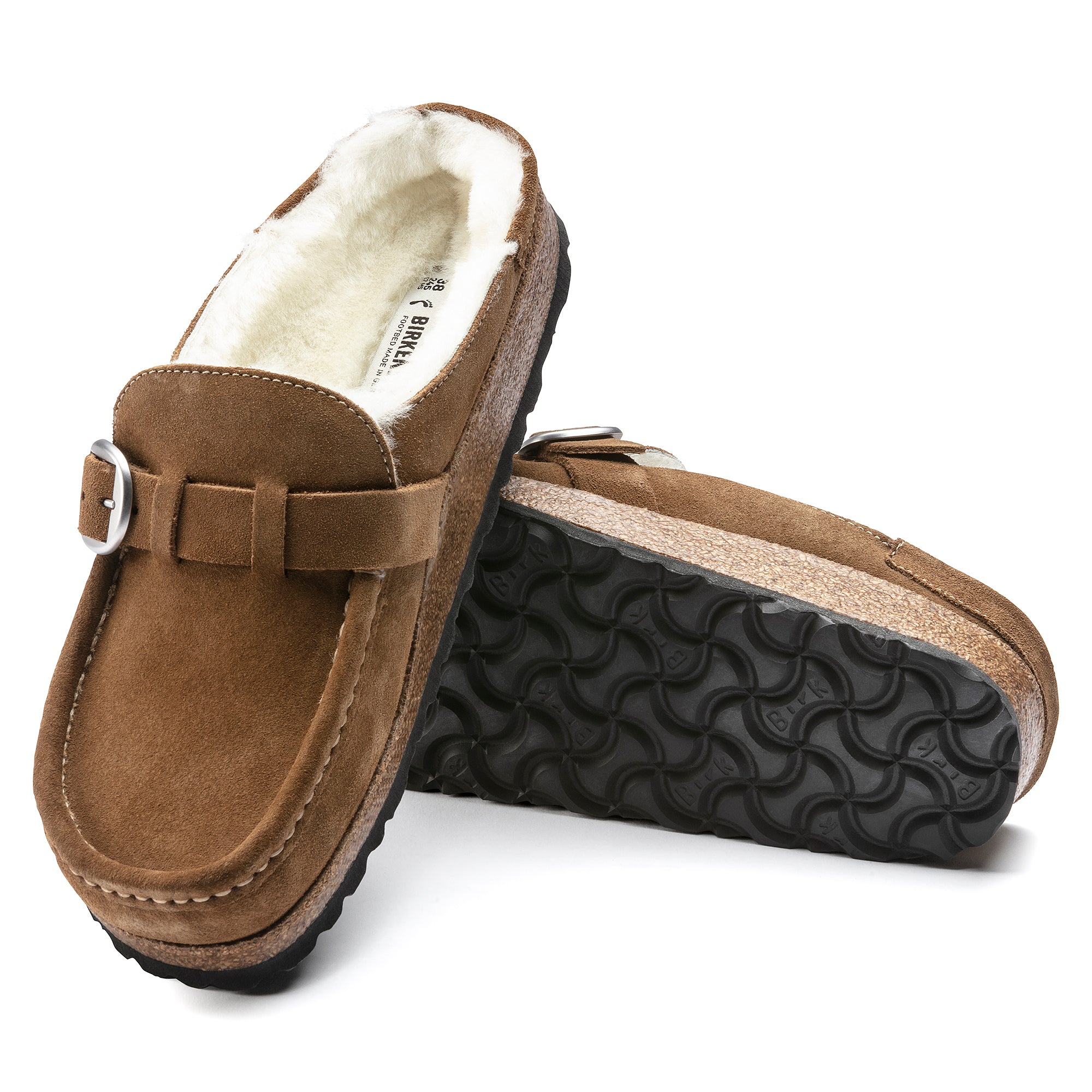 Birkenstock Limited Edition Buckley tea suede/natural shearling