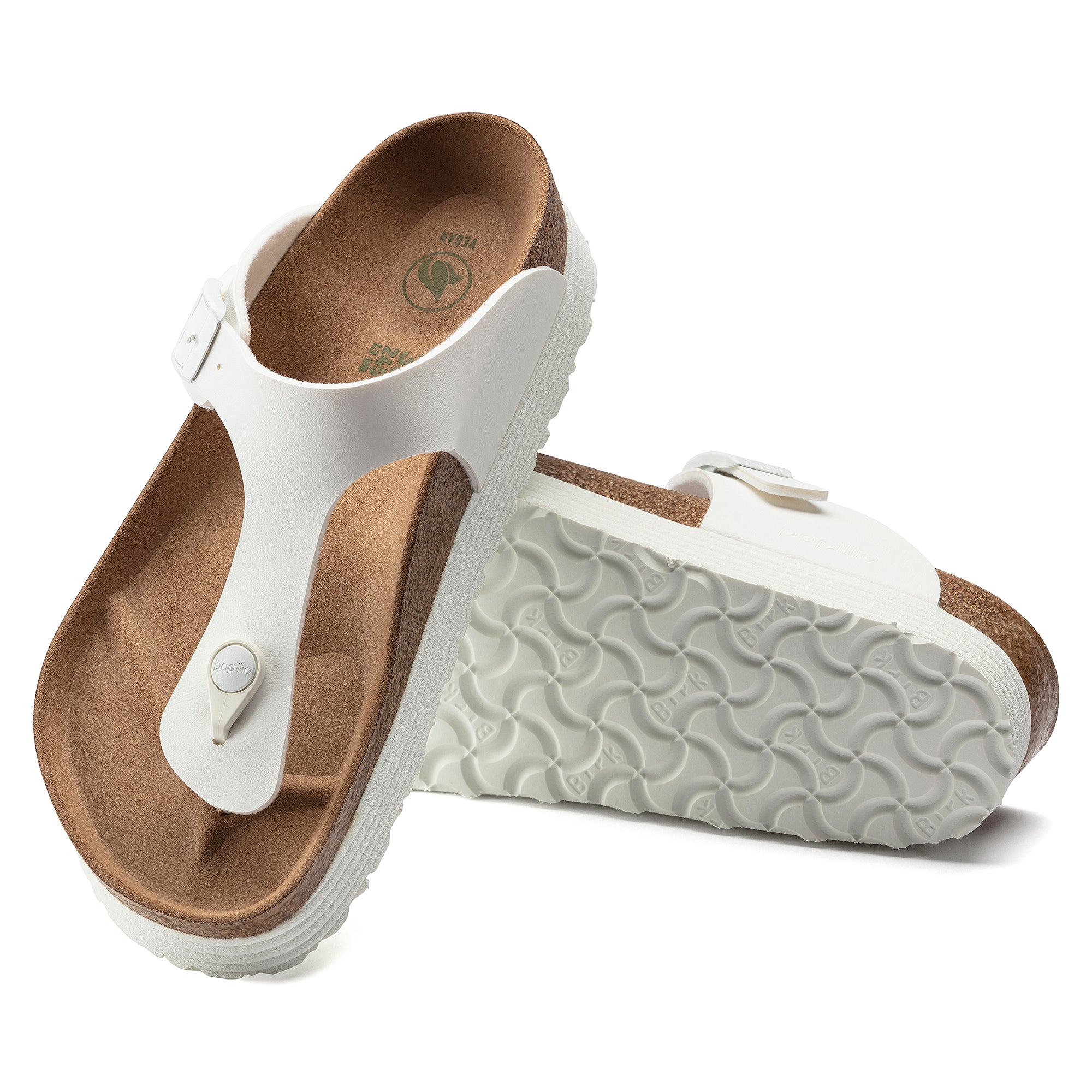 Papillio Gizeh Grooved Platform Vegan white Birko-Flor by Birkenstock