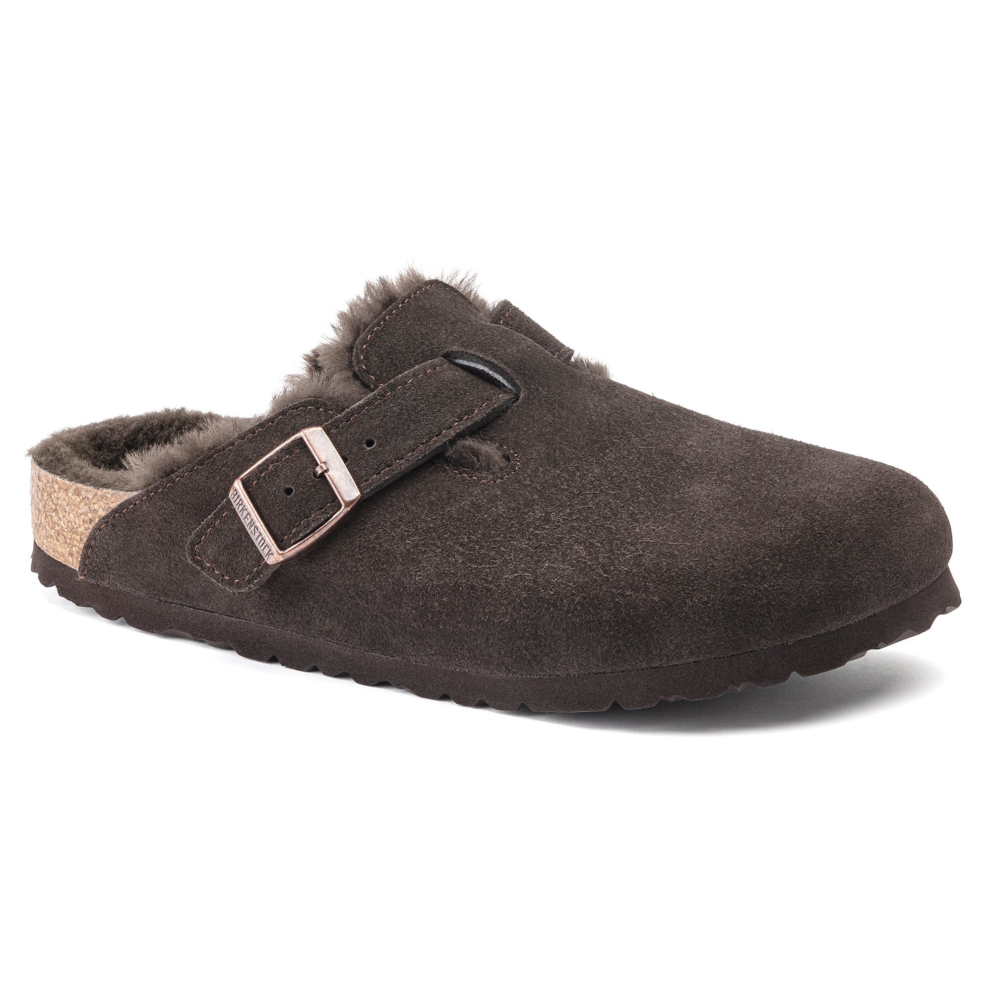 Birkenstock Limited Edition Boston mocha suede/mocha shearling