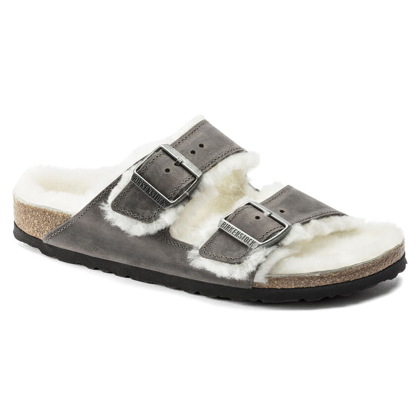 Birkenstock Limited Edition Arizona iron oiled leather/natural shearling