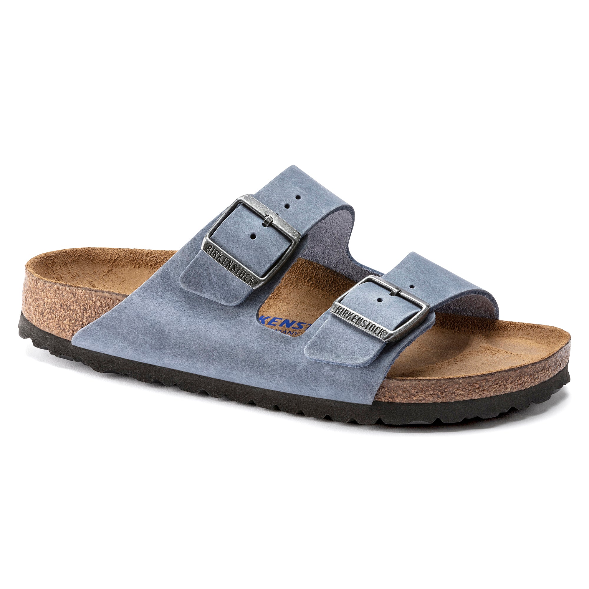 Birkenstock Limited Edition Arizona Soft Footbed dusty blue oiled leather