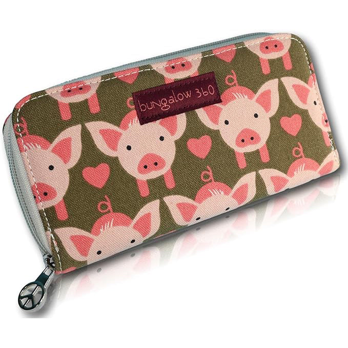 Bungalow 360 Zip Around Wallet pig