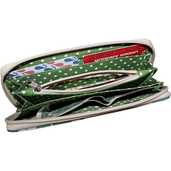 Bungalow 360 Zip Around Wallet whale