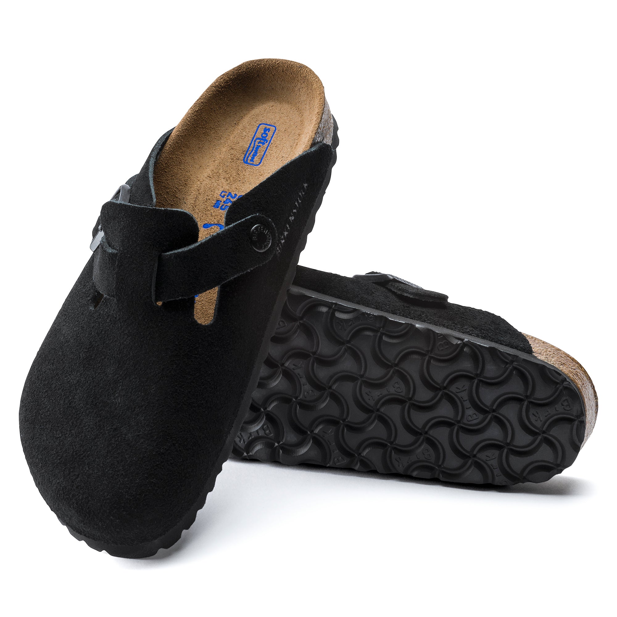 Birkenstock Boston Soft Footbed black suede