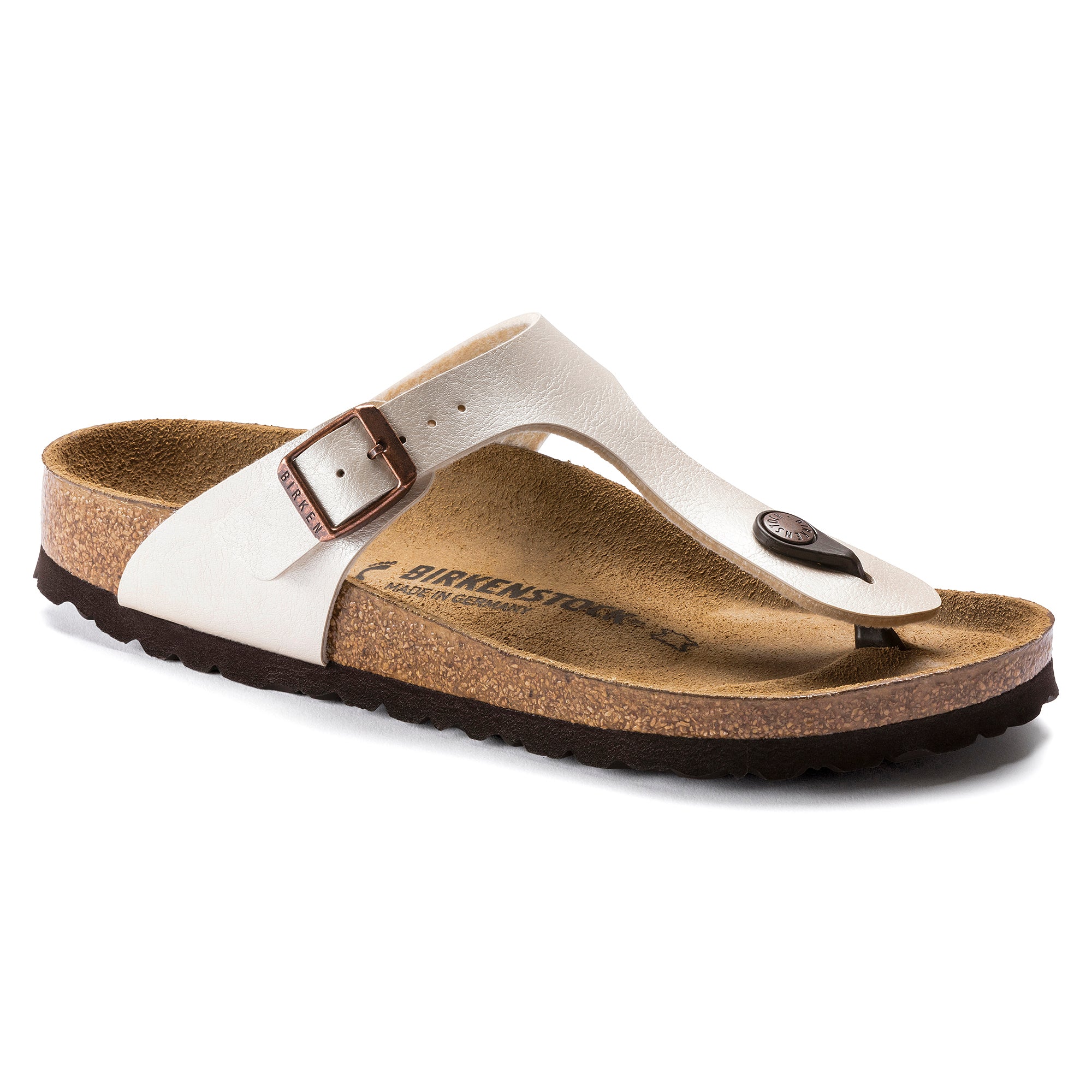 Birkenstock Gizeh graceful pearl white Birko-Flor