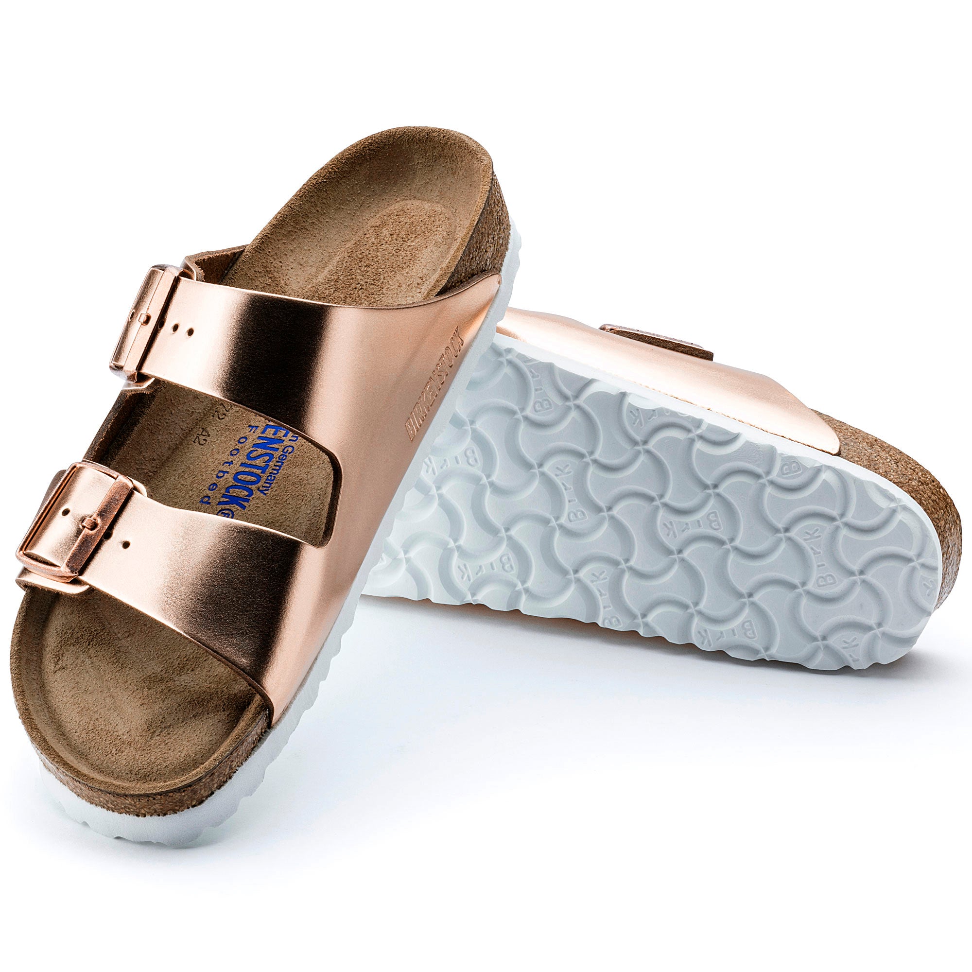 Birkenstock Arizona Soft Footbed copper metallic leather