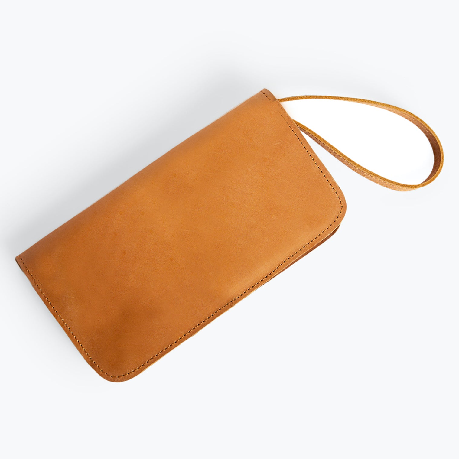 ABLE Alem Snap Wallet cognac leather