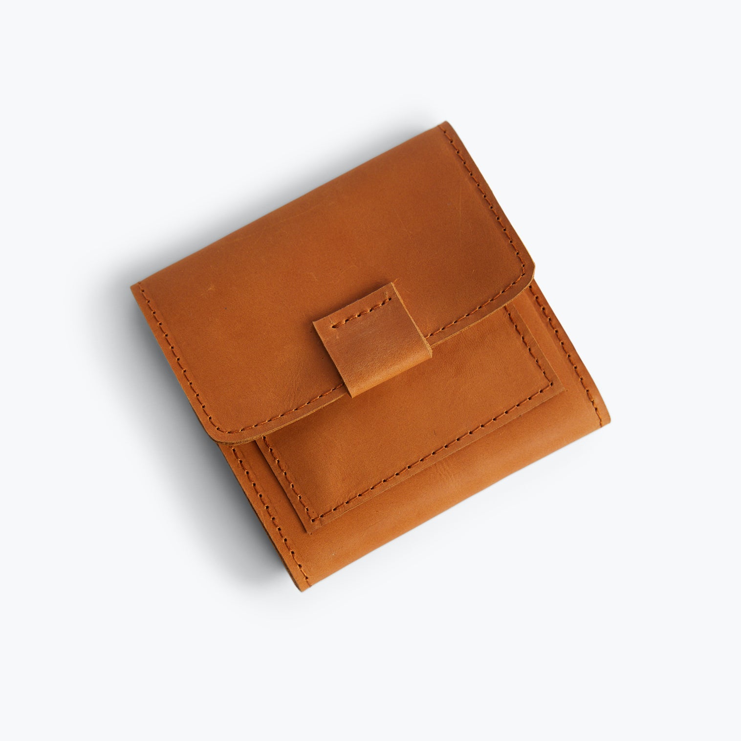 ABLE Kene Square Wallet cognac leather