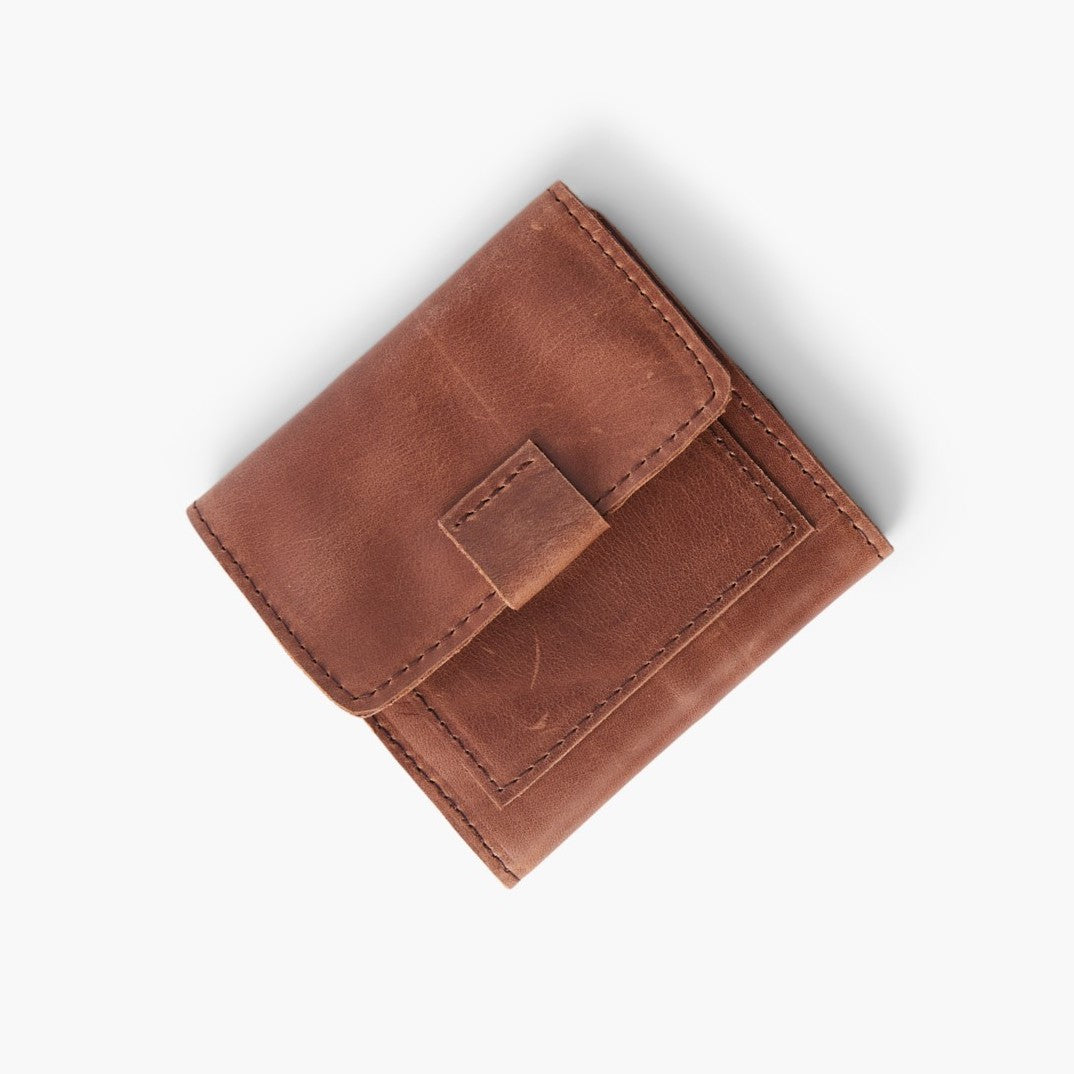 ABLE Kene Square Wallet whiskey leather