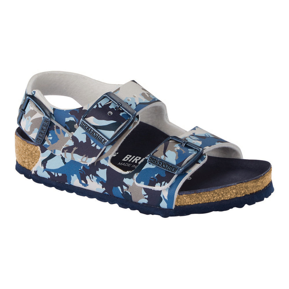 Birkenstock Limited Edition Kids Milano dino camo blue Birko-Flor