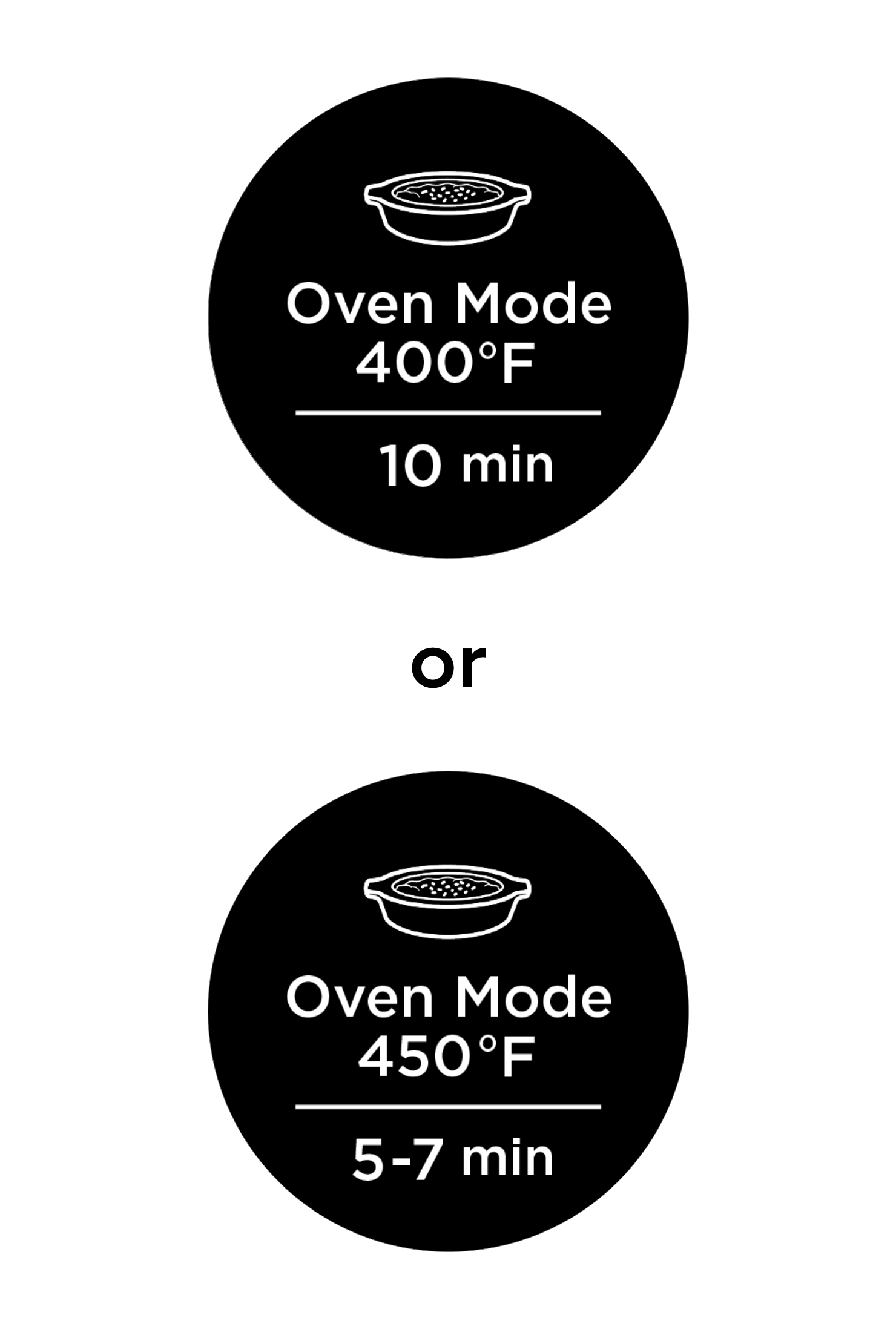 Oven Mode at 400°F for 10 minutes