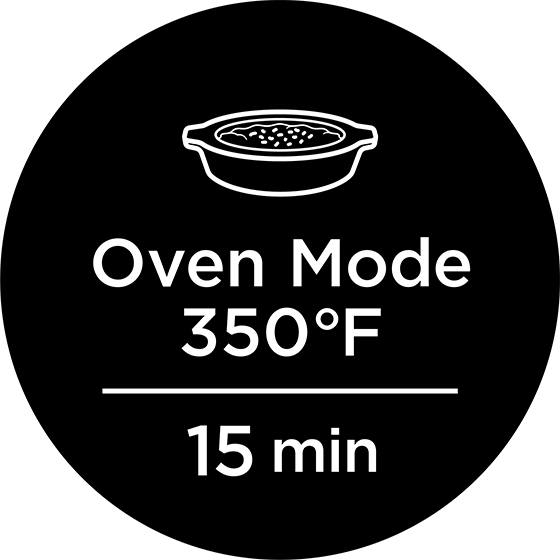 Oven Mode / 350℉ / 15 min