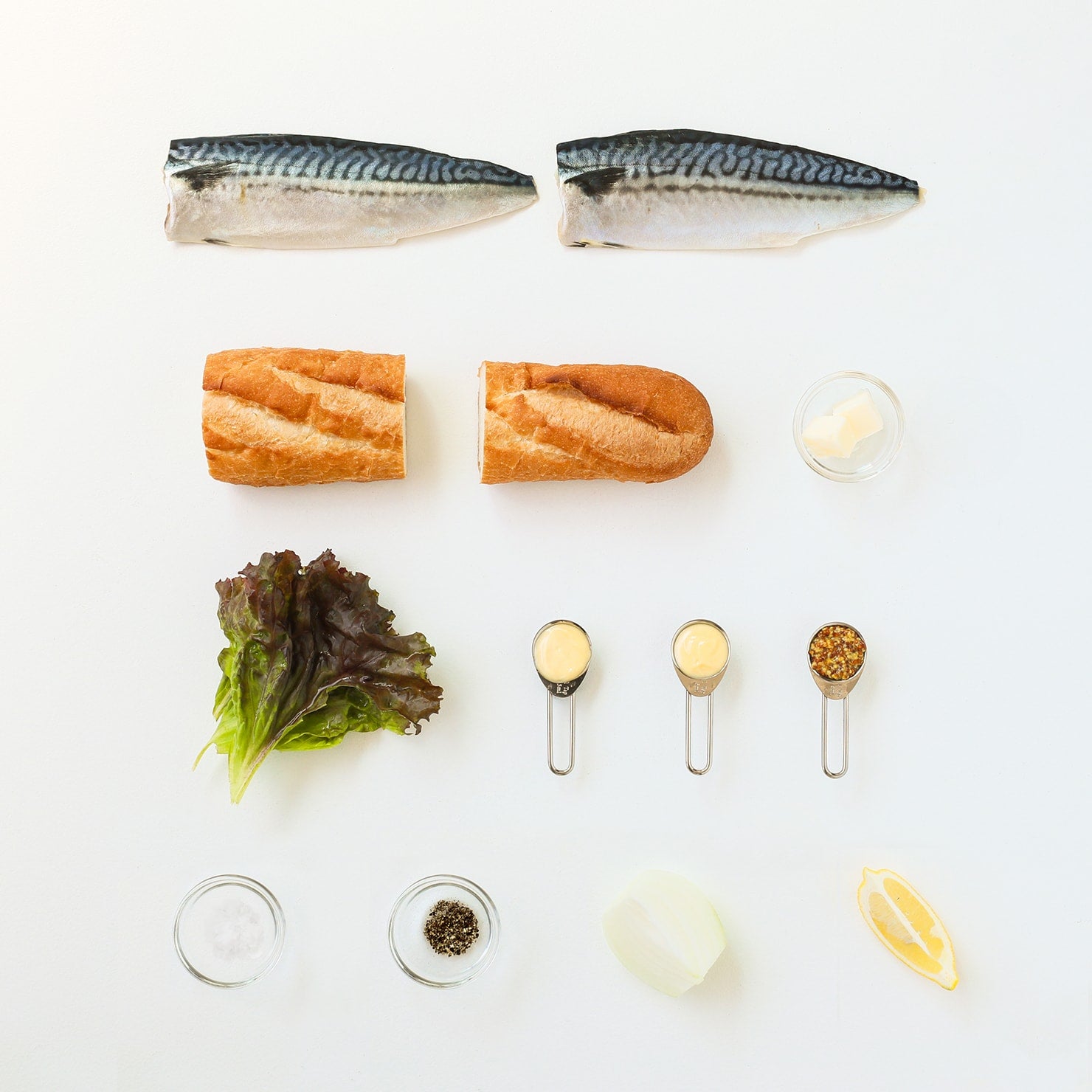 Mediterranean Mackerel Sandwich Ingredients
