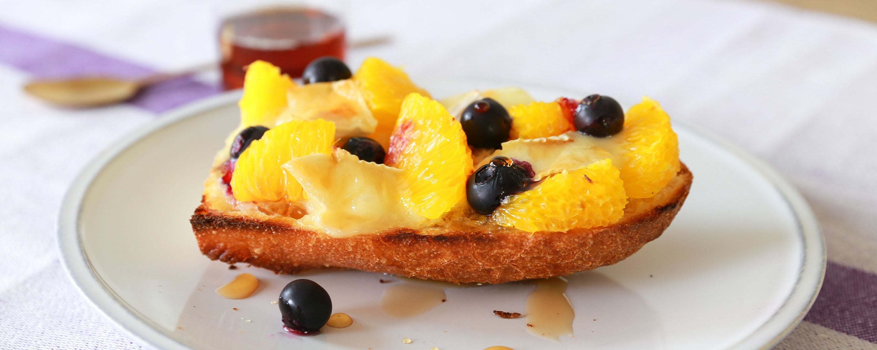 Camembert with Fruit on Toast